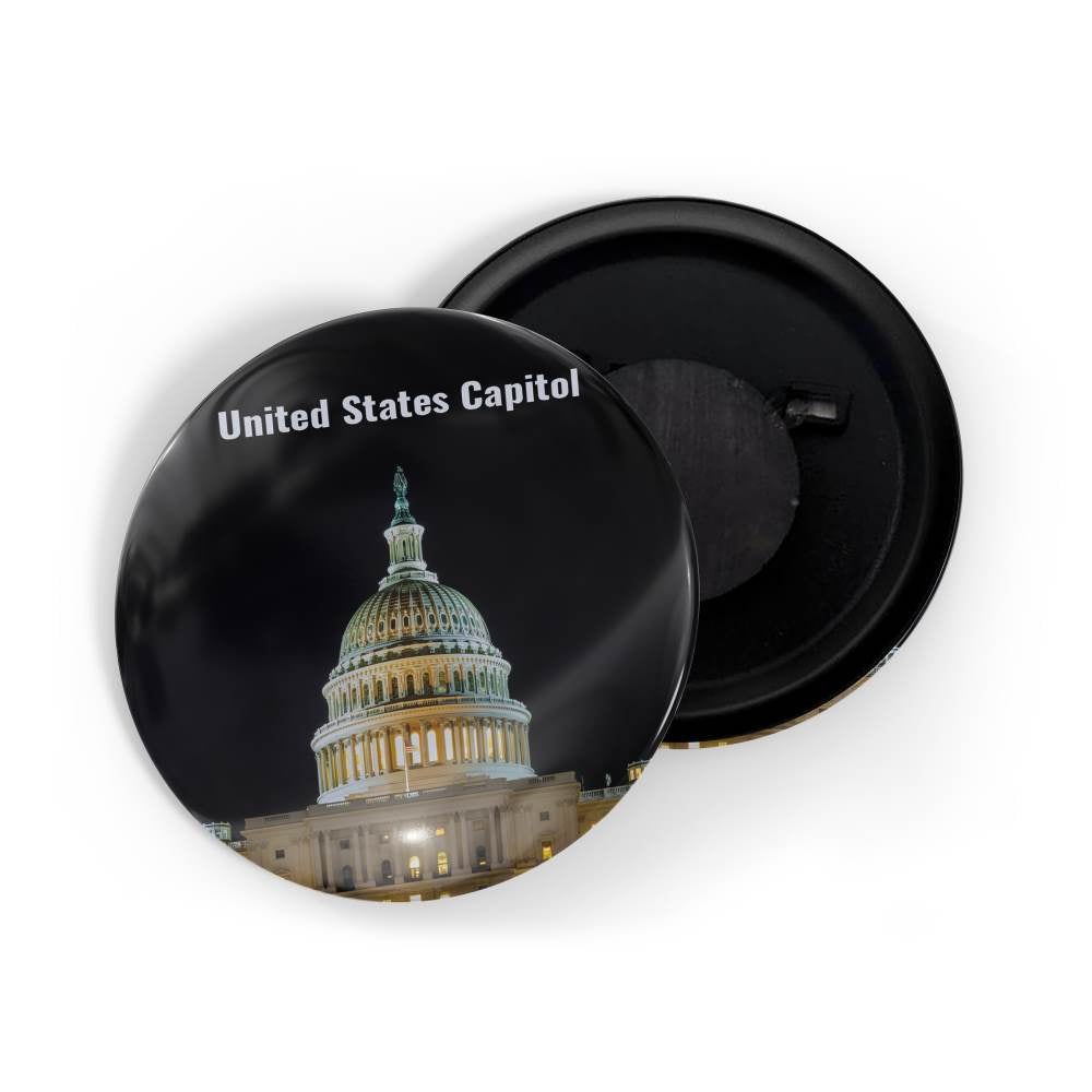 dhcrafts Fridge Magnet Multicolor Famous Tourist Place United States Capitol Glossy Finish Design Pack of 1
